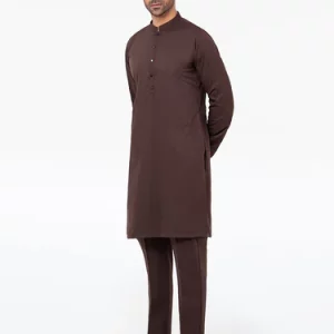 Men's Dark Brown Kurta Pajama