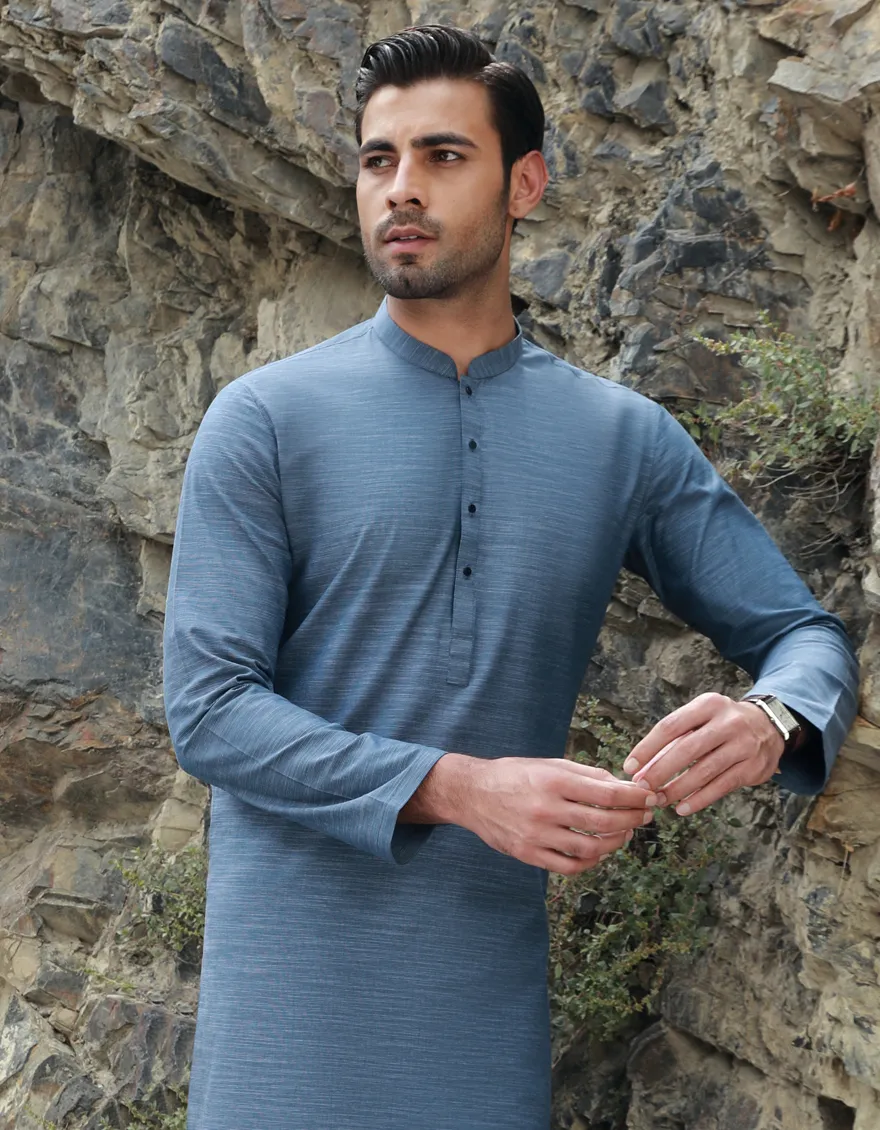 SAISOOM - BLUE COTTON KURTA