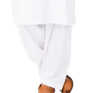SAISOOM-WHITE COTTON SHALWAR