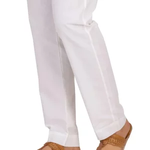 SAISOOM White Cotton - Men Straight Trouser