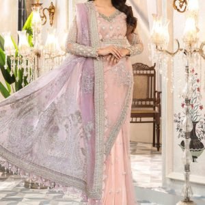SAISOOM-Rose Pink and Lilac SAREE