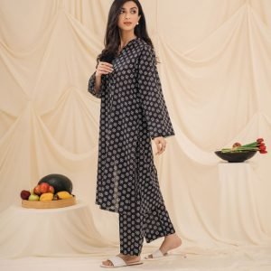 SAISOOM-Kurta Trouser - Black - Lawn